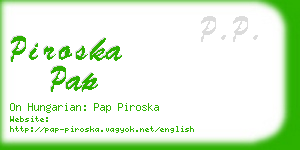 piroska pap business card